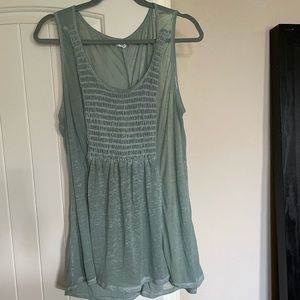 Green See through tank top 🩵
